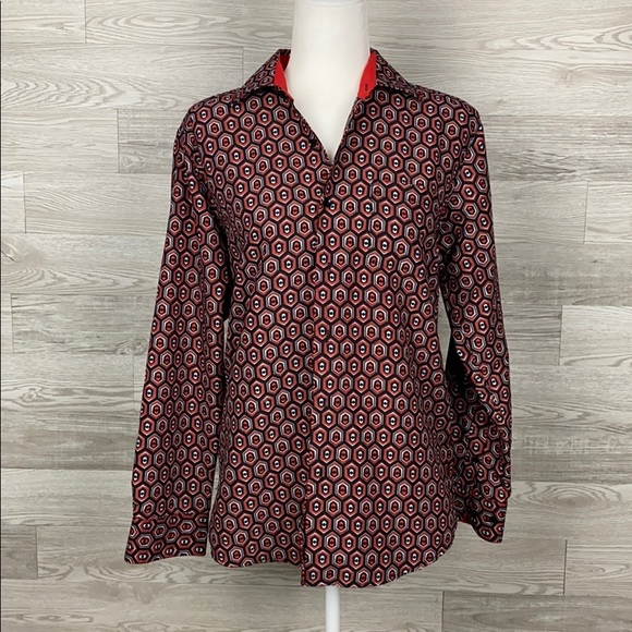 Chris Hewson Red Button Down Shirt - Picture 1 of 8